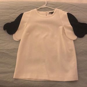 Winter white and black top!!